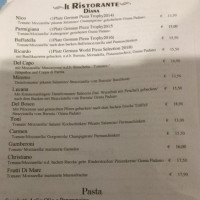 Il Ristorante Diana menu