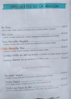 Le Rond de Serviette menu