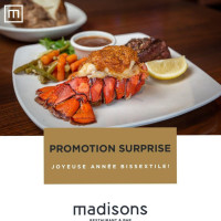 Madisons Restaurant Bar food