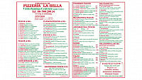 Pizzeria La Bella Vaesterhaninge menu