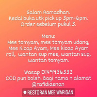 Mee Warisan food