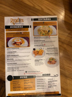 Roadies Restaurant And Bar menu