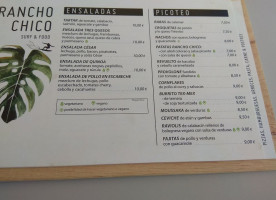 Rancho Chico menu