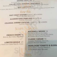 Rockwell's At Nemacolin menu