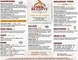 The Beehive Cafe menu
