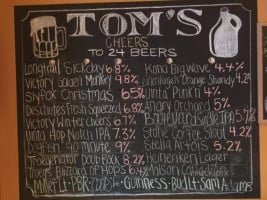 Tom's Pizza Place menu