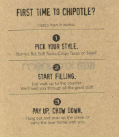 Chipotle Mexican Grill menu