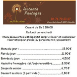 Instants Partagés Cardápio