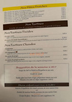 La Tonnelle menu