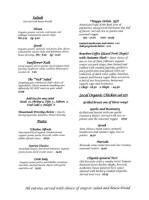 Sunrise Cafe menu