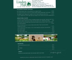 Linden Hall menu