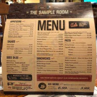 The Sample Room menu