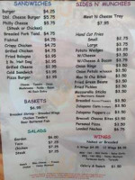 Bogey's Tavern, LLC menu