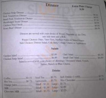 Rich Hill Cafe menu