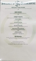 Sweeney's Cafe Pub menu