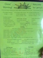 Larry's Px menu