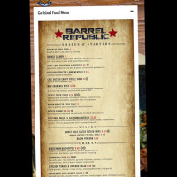 Barrel Republic menu