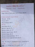 Austin’s Bbq Shack menu