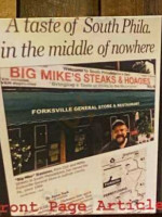 Forksville's Big Mike's Steaks Hoagies menu