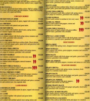 Jausna Indian menu