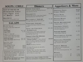 Lost Acre Tavern menu