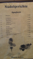 Pizzeria Stefano menu