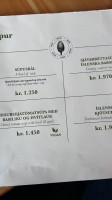 Íslenski Barinn menu