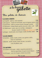 A La Bonne Galette menu