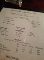 Mountain Fork Brewery menu