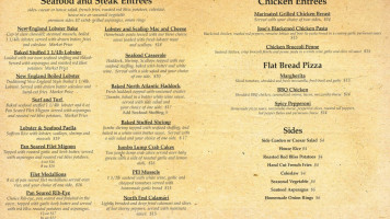 The Wild Rover menu