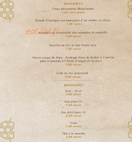 La Ruche Orientale menu