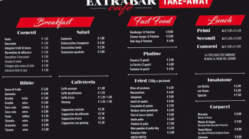 Extrabar Cafe menu