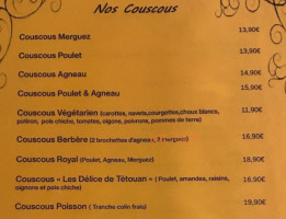 Les Délices De Tétouan menu