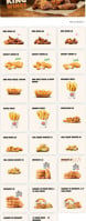 Burger King menu