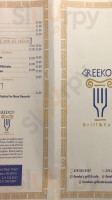 Greeko's Grill Cafe menu