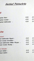 Polsterbräu menu