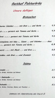 Polsterbräu menu