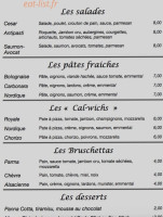 Le Fourmet menu