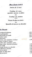 Hotel de France menu