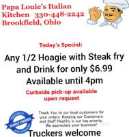 Papa Louie's Italian Kitchen menu