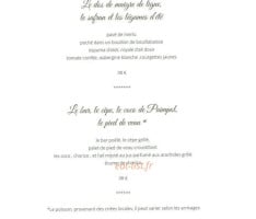 Jean-marc Pérochon menu