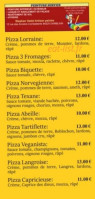 La Belle Rouge menu