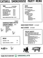 Catskill Smokehouse menu