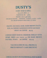 Dusty S Dairy Grill menu