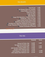 La Chaumine menu