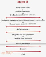 Le Cadet Roussel menu