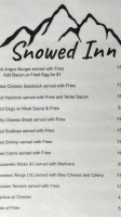 Snowed Inn menu