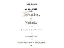 Le Relais de Naiade menu