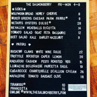 The Salmonberry menu