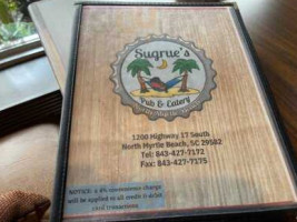 Sugrue's Pub And Eatery menu